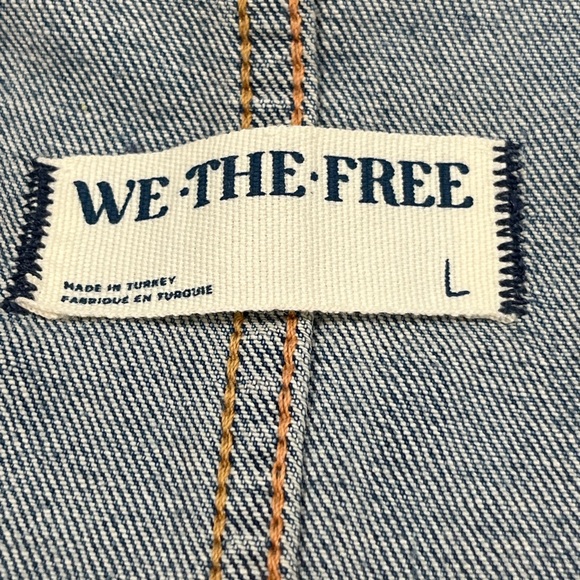 We The Free Denim Zip Front Jumpsuit — Size Large - Picture 9 of 11